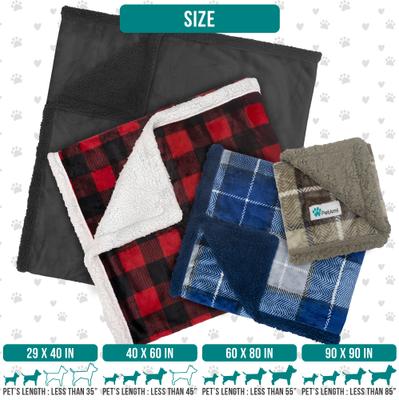 Show full view: PetAmi Waterproof Dog Blanket, White & Gray, Medium slide 7 of 11