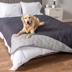 PetAmi Waterproof Non-Skid Back Furniture Protector Cover, Gray, 102 x 82-in