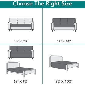 PetAmi Waterproof Non-Skid Back Furniture Protector Cover, Gray, 52 x 82-in