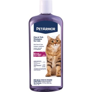 PetArmor Coconut Berry Scented Flea & Tick Shampoo for Cats, 12-fl oz bottle slide 1 of 6