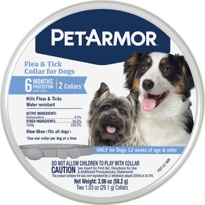 PetArmor Flea & Tick Collar for Dogs, 2 Collars (12-mos. supply)