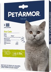 PetArmor Flea & Tick Spot Treatment for Cats, over 1.5 lbs, 3 Doses (3-mos. supply)