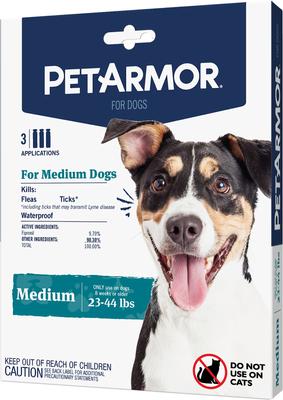 Show full view: PetArmor Flea & Tick Spot Treatment for Dogs, 23-44 lbs, 3 Doses (3-mos. supply) slide 1 of 8