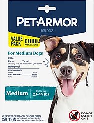 PetArmor Flea & Tick Spot Treatment for Dogs, 23-44 lbs, 6 doses (6-mos. supply)