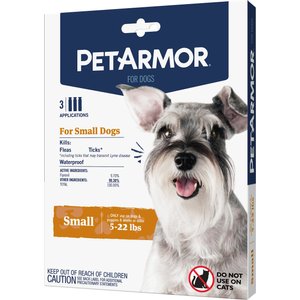 PetArmor Flea & Tick Spot Treatment for Dogs, 5-22 lbs, 3 Doses (3-mos. supply)