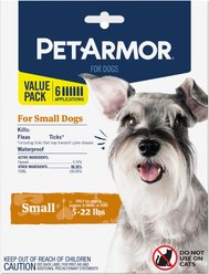 PetArmor Flea & Tick Spot Treatment for Dogs, 5-22 lbs, 6 doses (6-mos. supply)