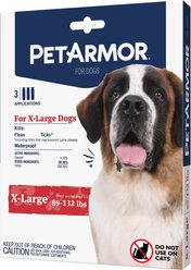 PetArmor Flea & Tick Spot Treatment for Dogs, 89 - 132 lbs, 3 Doses (3-mos. supply)