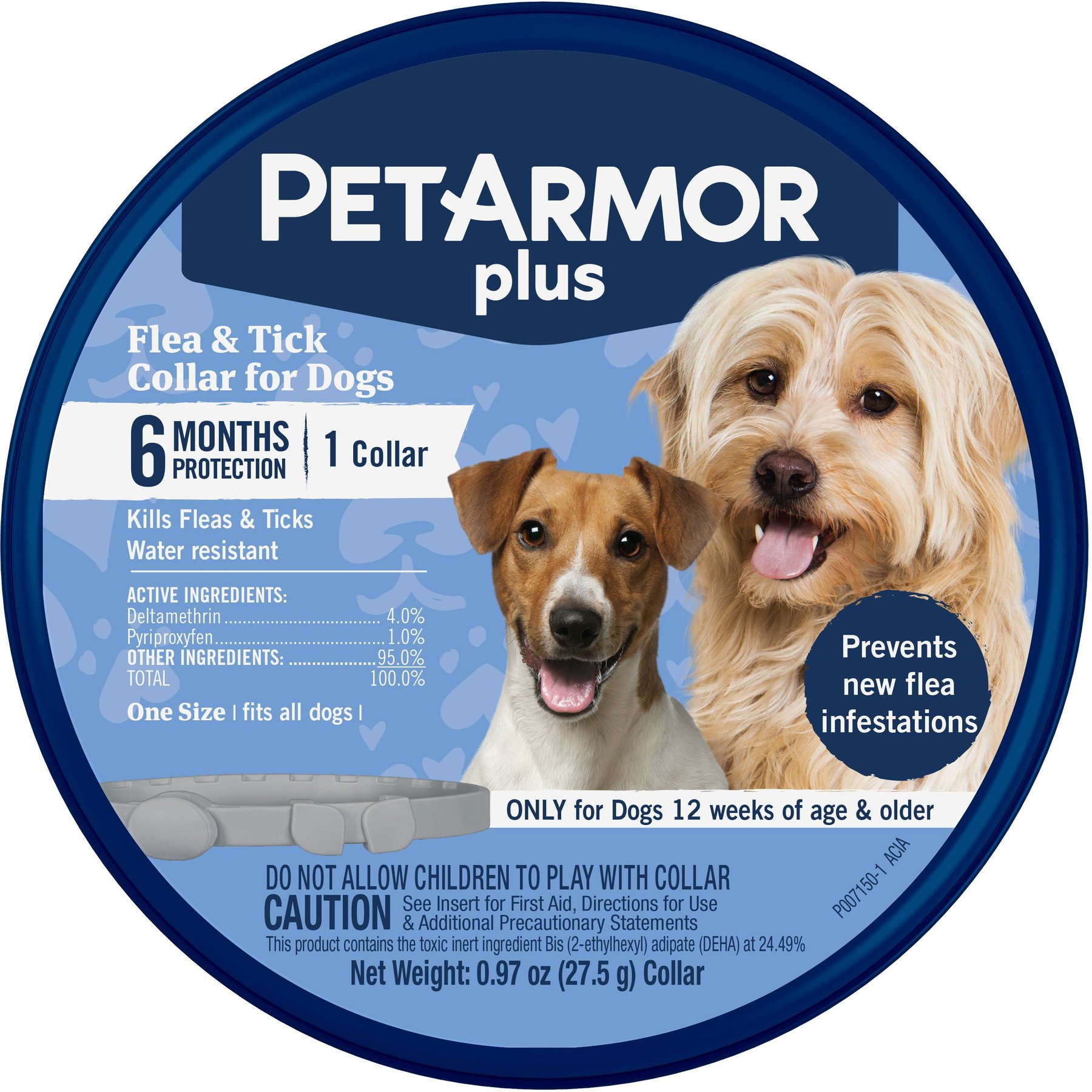 PetArmor Plus Flea & Tick Dogs Collar, 1 collar (6-mos. supply)