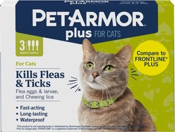 PetArmor Plus Flea & Tick Spot Treatment for Cats, over 1.5 lbs, 3 Doses (3-mos. supply)