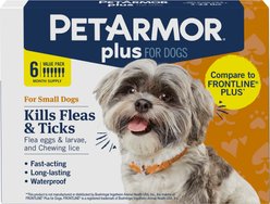 PetArmor Plus Flea & Tick Spot Treatment for Dogs, 5-22 lbs, 6 Doses (6-mos. supply)