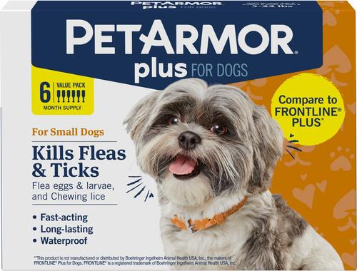 PetArmor Plus Flea & Tick Spot Treatment for Dogs, 5-22 lbs,