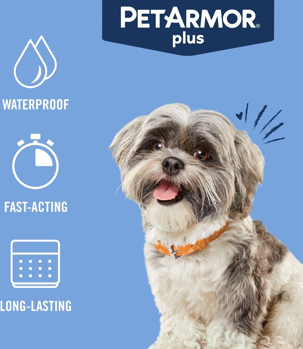 PETARMOR Plus Flea & Tick Spot Treatment for Dogs, 5-22 lbs, 6 Doses (6 ...