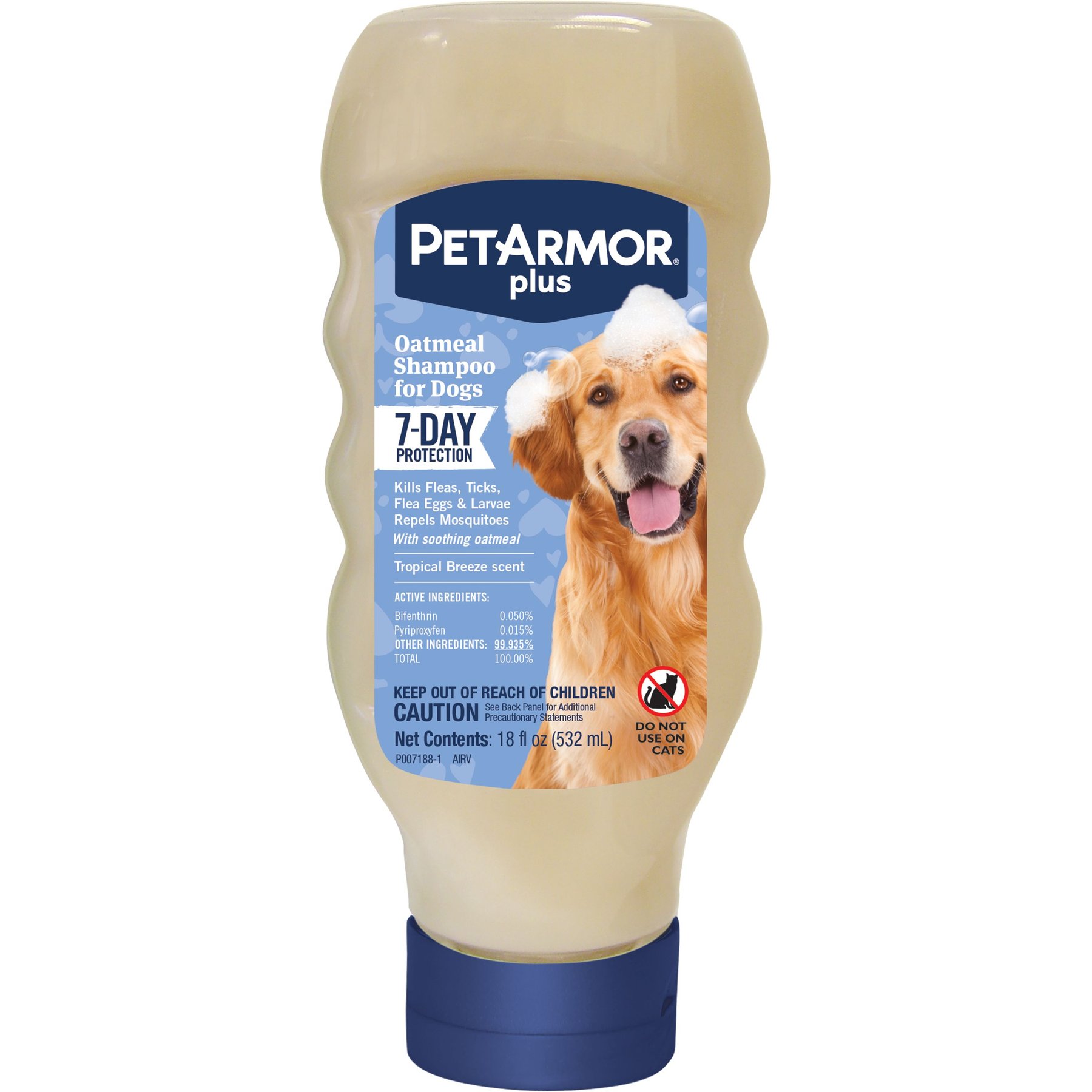 PetArmor Plus Oatmeal Shampoo for Dogs, 18-fl oz bottle