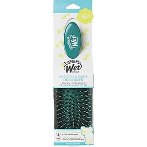 PetBrush by WetBrush Smooth & Shine Detangler Dog Brush, Teal