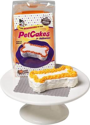 Show full view: PetCakes Carob Flavor Microwavable Halloween Cake Mix Kit with Bone Shaped Dog Treat Pan, 6-oz bag slide 5 of 7