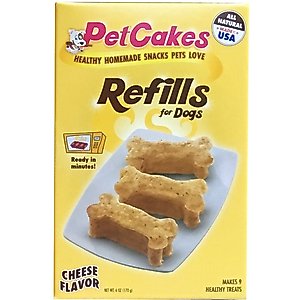 PetCakes Cheese Flavor Microwavable Mix Refills Dog Treats, 6-oz box