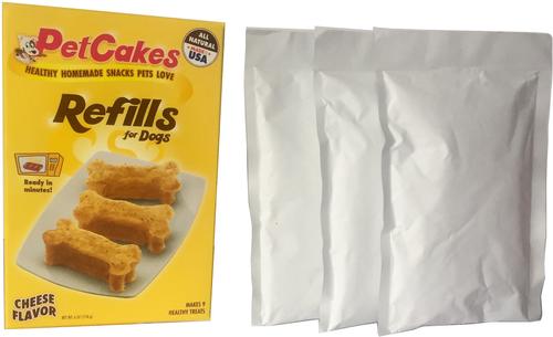 Show full view: PetCakes Cheese Flavor Microwavable Mix Refills Dog Treats, 6-oz box slide 4 of 5