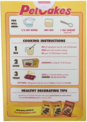 Show full view: PetCakes Intro Kit Cheese Flavor Microwavable Mix with Bone Shaped Pan Dog Treats, 4.5-oz box slide 3 of 7