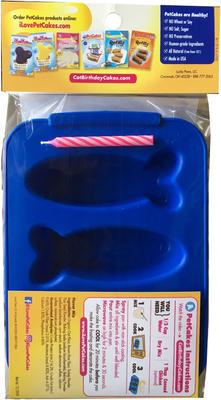 Show full view: PetCakes Turkey Flavor Microwavable Birthday Cake Mix Kit with Fish Shaped Pan Cat Treats, 5-oz bag slide 4 of 7