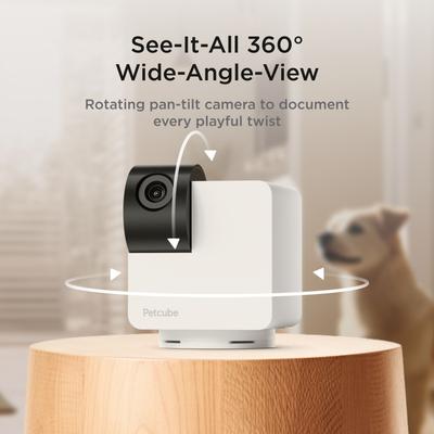 Show full view: Petcube Cam 360 Wi-Fi Pet Camera, White slide 4 of 9