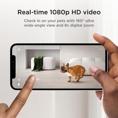 Show full view: Petcube Play 2 Play Wi-Fi Pet Camera, Matte Silver slide 3 of 7