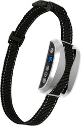 Petdiary Rechargeable Static Dog Bark Collar, Silver