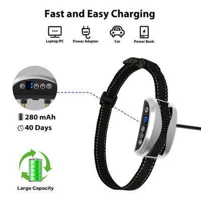 Show full view: Petdiary Rechargeable Static Dog Bark Collar, Silver slide 5 of 8