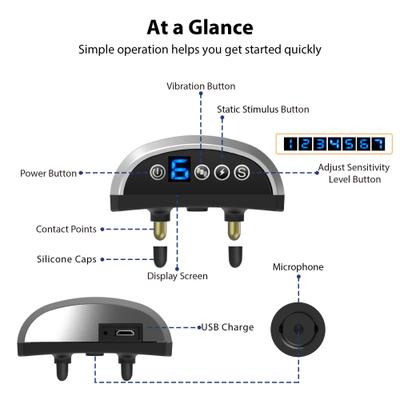 Show full view: Petdiary Rechargeable Static Dog Bark Collar, Silver slide 6 of 8