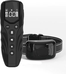 Petdiary 2000-ft Range Vibrating IPX7 Waterproof with Remote No Shock Dog Training Collar, Medium, Black