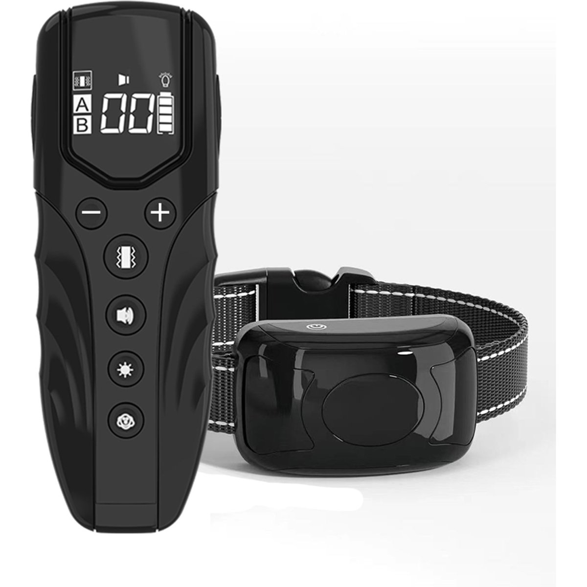 LvLrister 2000-ft Range Vibrating IPX7 Waterproof with Remote No Shock Dog Training Collar, Medium, Black