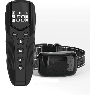 LvLrister LvLrister 2000-ft Range Vibrating IPX7 Waterproof with Remote No Shock Dog Training Collar, Medium, Black