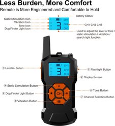 Petdiary 2600-ft Waterproof Remote Shock eCollar Dog Training Collar, Medium, Black slide 2 of 9