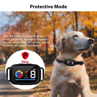 Show full view: Petdiary 5 Training Mode Waterproof LCD Color Screen Dog Static Bark Collar, Black slide 5 of 11
