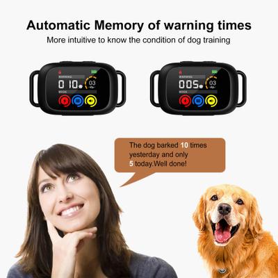 Show full view: Petdiary 5 Training Mode Waterproof TFT Color Screen Dog Static Bark Collar, Black slide 5 of 11