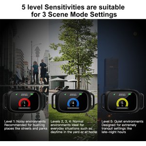 Petdiary 5 Training Mode Waterproof TFT Color Screen Dog Static Bark Collar, Black