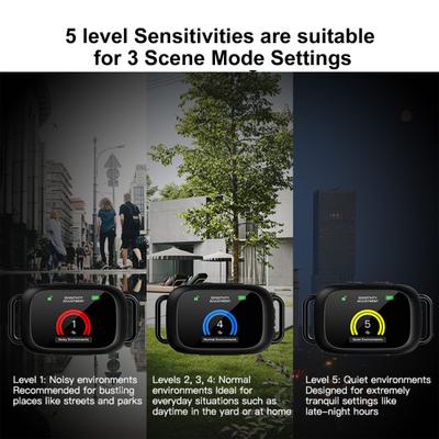 Show full view: Petdiary 5 Training Mode Waterproof TFT Color Screen Dog Static Bark Collar, Black slide 4 of 11