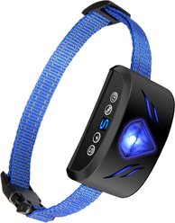 Petdiary B330 Static Rechargeable Dog Bark Collar, Black, Small