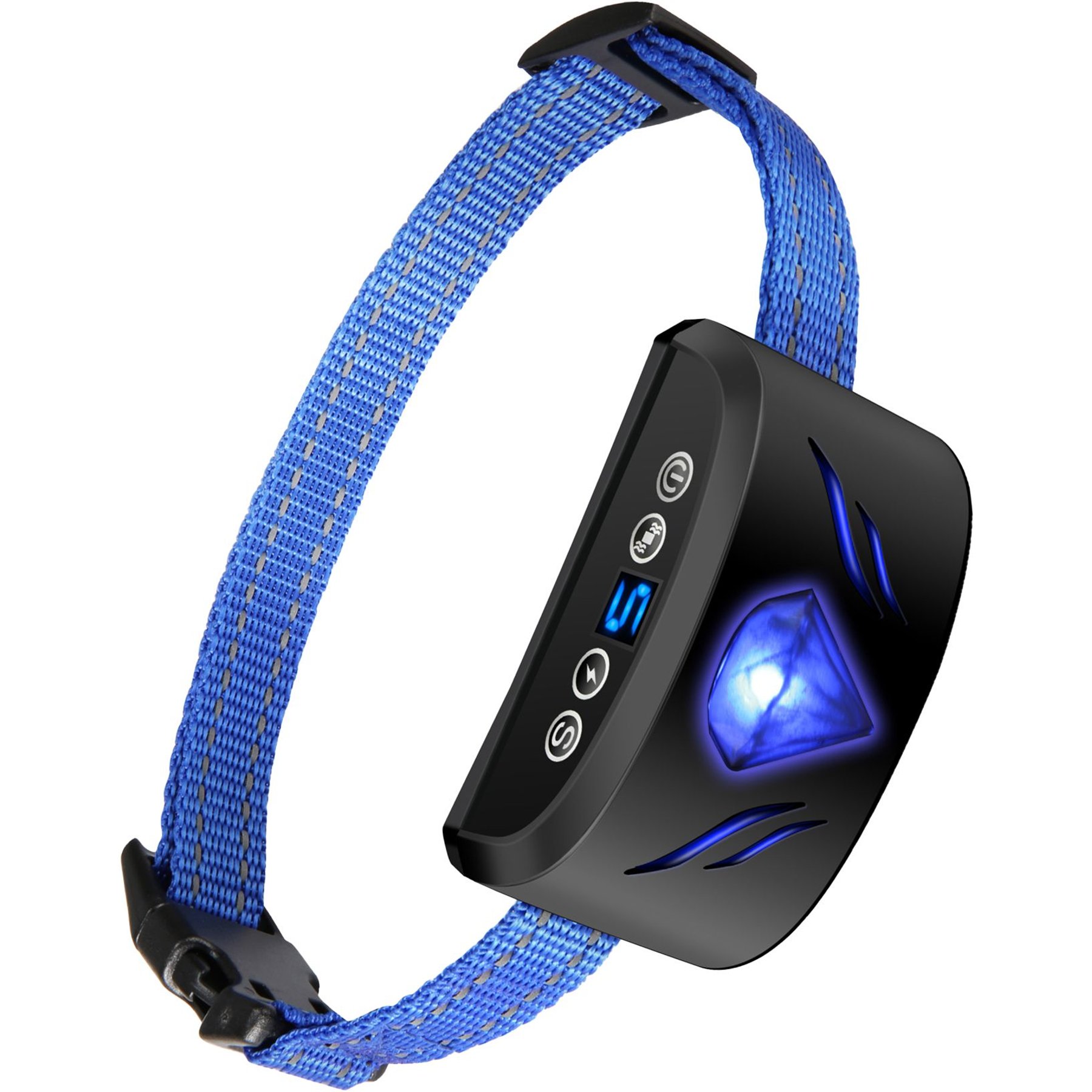 LvLrister B330 Static Rechargeable Dog Bark Collar, Black, Small