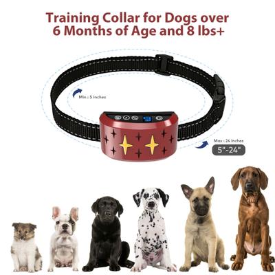 Show full view: Petdiary B340 Rechargeable Dog Bark Collar, Small, Red slide 6 of 9