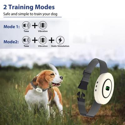 Show full view: Petdiary B360 Rechargeable Static Dog Bark Collar, White, Small slide 2 of 9