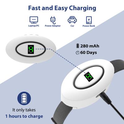 Show full view: Petdiary B360 Rechargeable Static Dog Bark Collar, White, Small slide 5 of 9