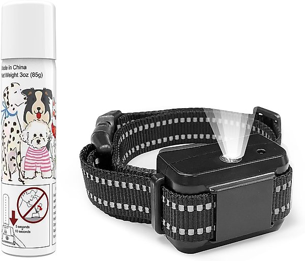 Petdiary Deterrent Adjustable Spray Level with Spray Refill Dog Collar, Black