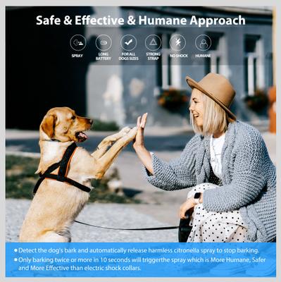 Show full view: Petdiary Deterrent Adjustable Spray Level with Spray Refill Dog Collar, Black slide 2 of 10