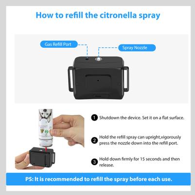 Show full view: Petdiary Deterrent Adjustable Spray Level with Spray Refill Dog Collar, Black slide 8 of 10