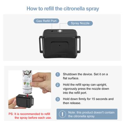 Show full view: Petdiary Deterrent Spray Rechargeable Anti-Bark Dog Collar, Black slide 6 of 10