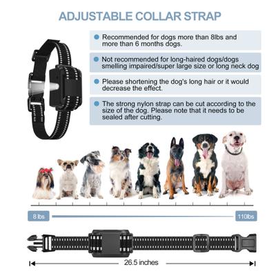 Show full view: Petdiary Deterrent Spray Rechargeable Anti-Bark Dog Collar, Black slide 8 of 10