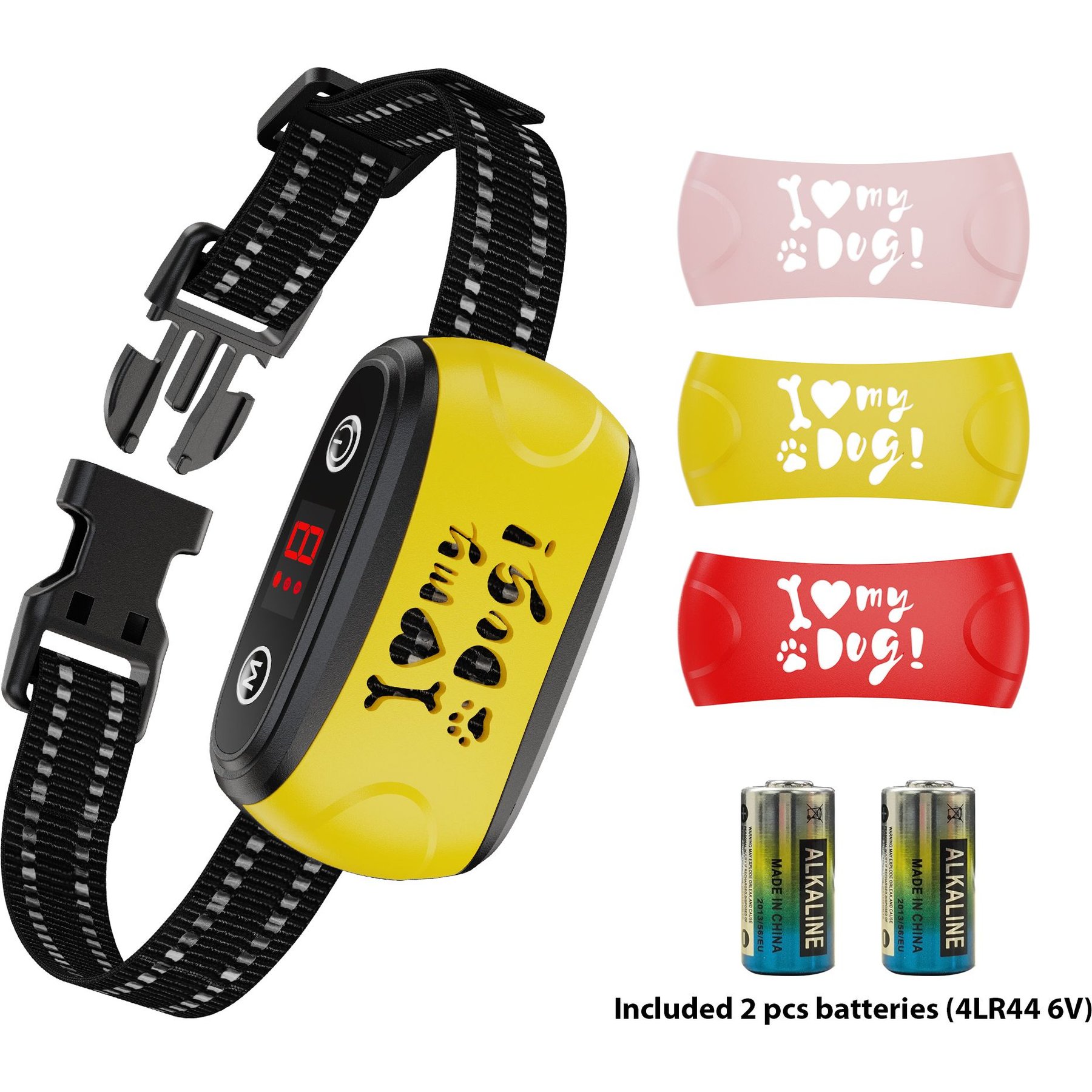 LvLrister "I Heart My Dog" Dog Bark Control Collar, Black