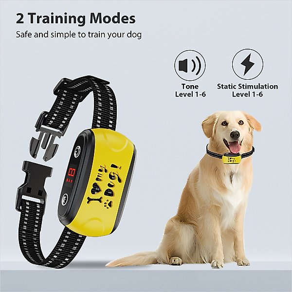 Show full view: Petdiary "I Heart My Dog" Dog Bark Control Collar, Black slide 2 of 10