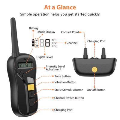 Show full view: Petdiary Rechargeable Advanced Remote Dog Trainer Accessory, Black, Large slide 3 of 10