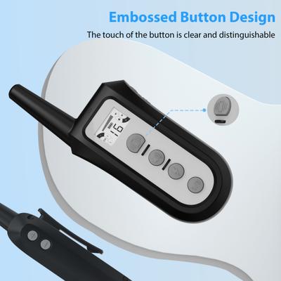 Show full view: Petdiary Rechargeable Advanced Remote Training Dog Collar, Black/Silver, Medium slide 3 of 10